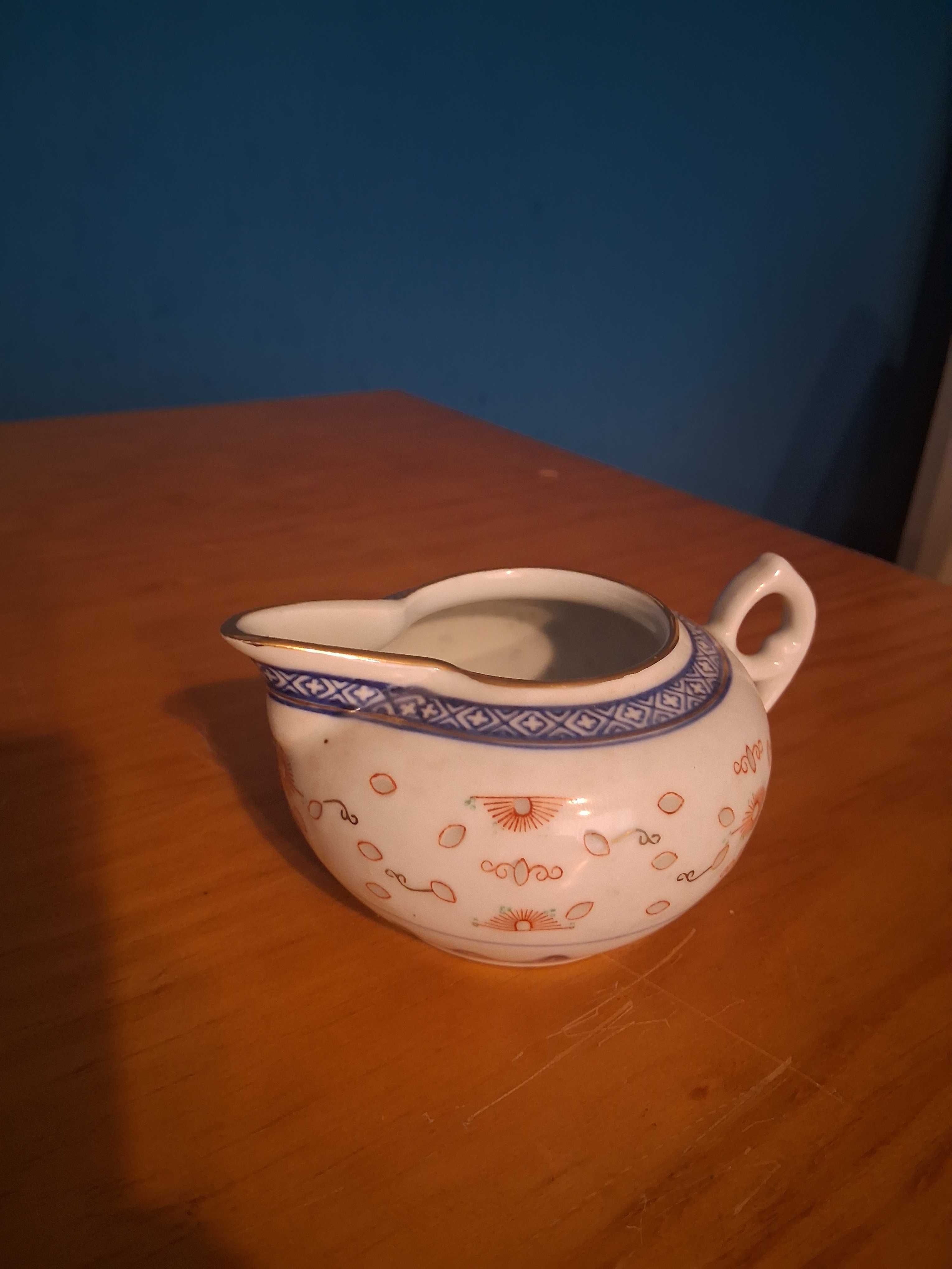 Serviço de chá e café chinês em porcelana Bago de Arroz 16 Peças