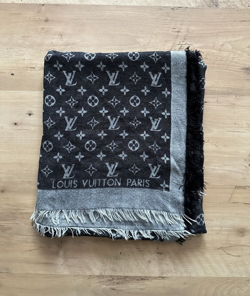 Louis vuitton szal chusta monogram kaszmir jedwab