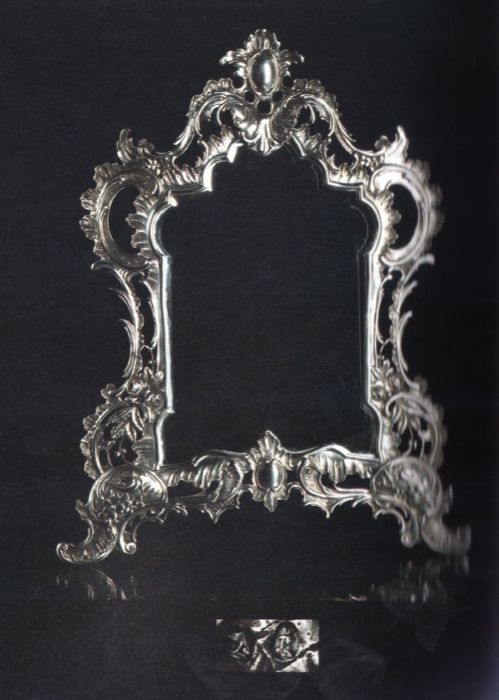 Espelho de toilette com moldura em prata