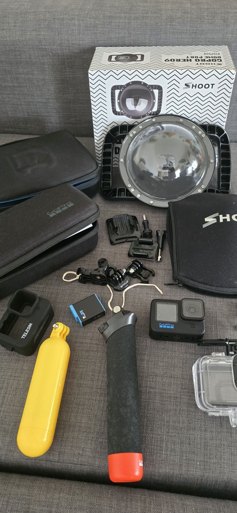 Gopro hero 10 com acessórios 2 baterias