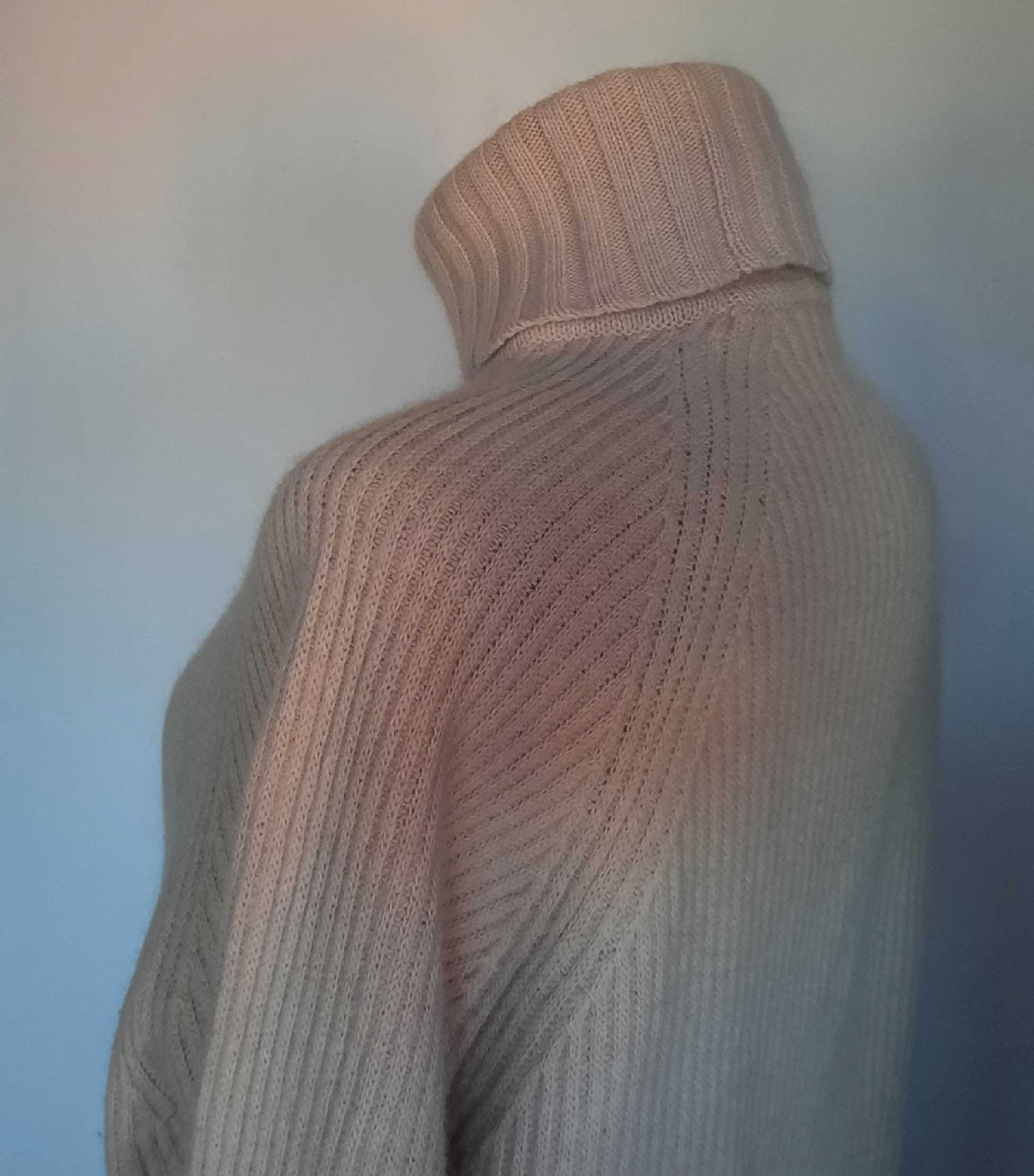 Basler Angora Kaszmir Merino Wełna cudny ciepły miły golf nude róż XL