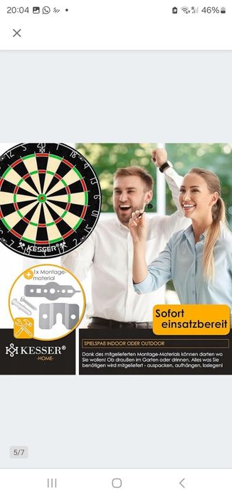 KESSER Tarcza do darta korkowa z 9 lotkami