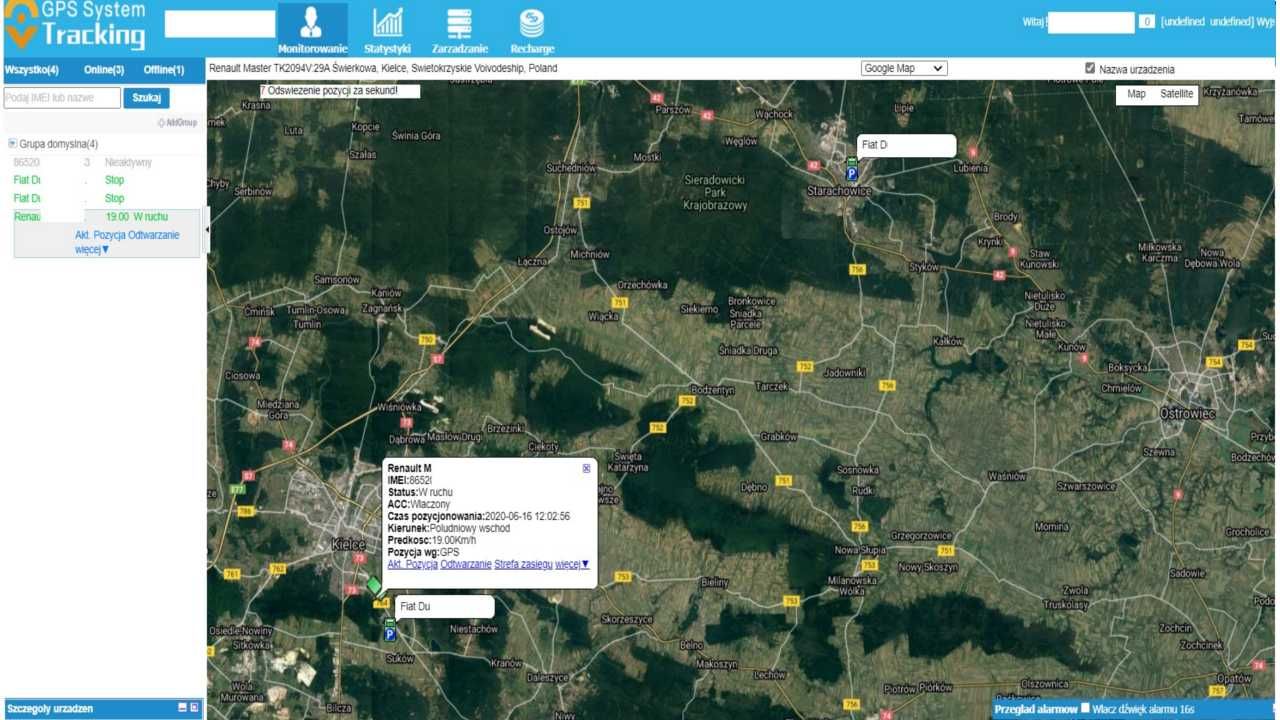 LOKALIZATOR gps obd II serwer PL APP SIM GSM android IOS