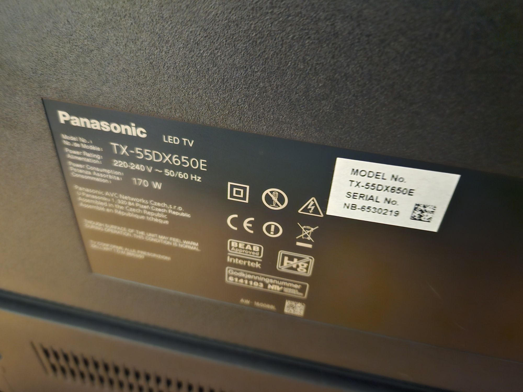 Panasonic 55'' 4K/DVB-T2/YouTube/NETFLIX/ Metalowa Ramka