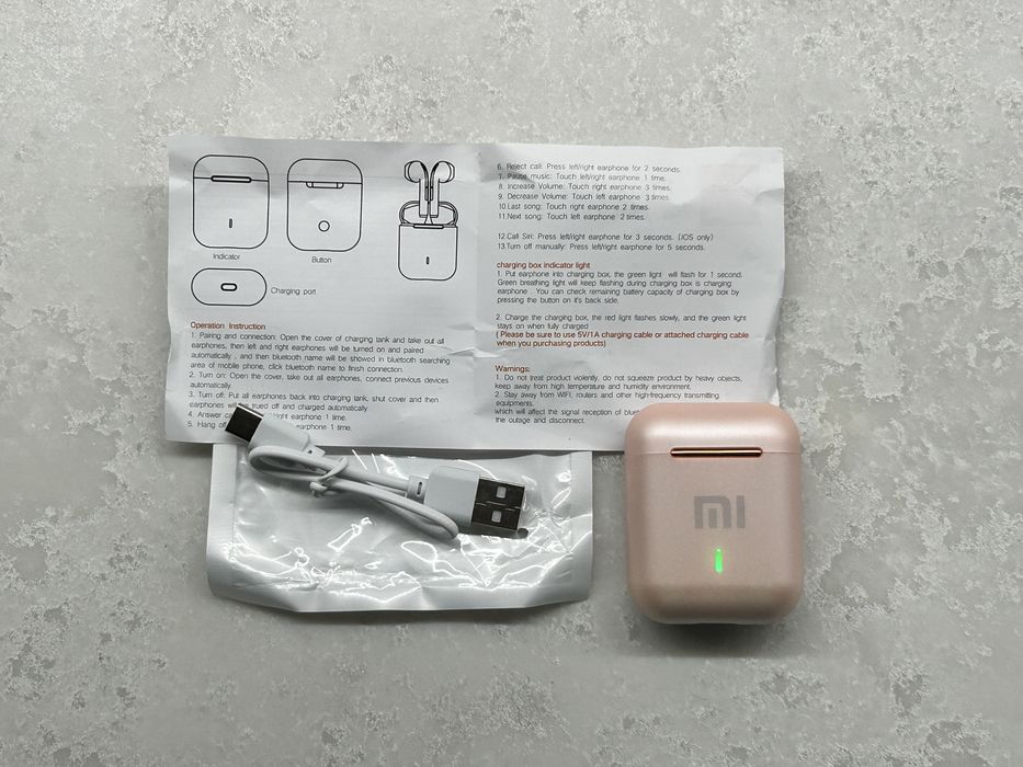 Słuchawki różowe beprzewodowe xiaomi