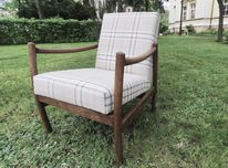 Fotel B-8410 Radomsko, Narciarz polski design,  unikat vintage PRL