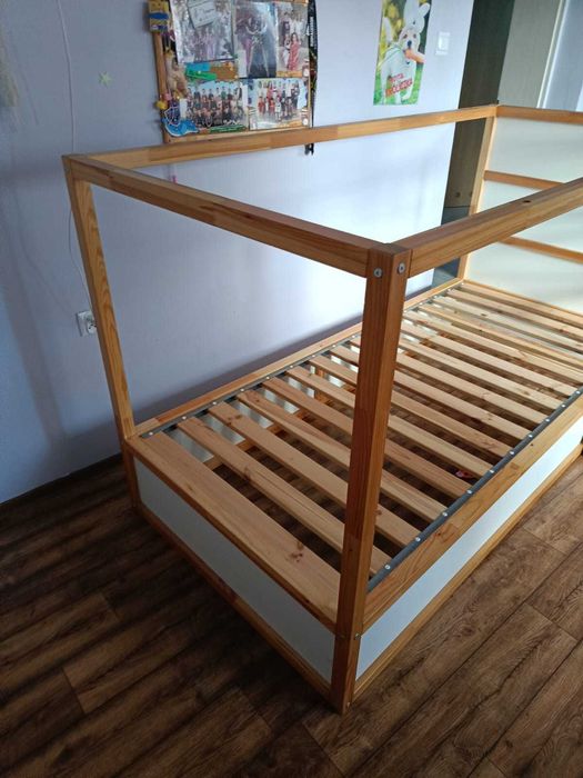 IKEA KURA Dwustronne łóżko, biały/sosna, 90x200 cm