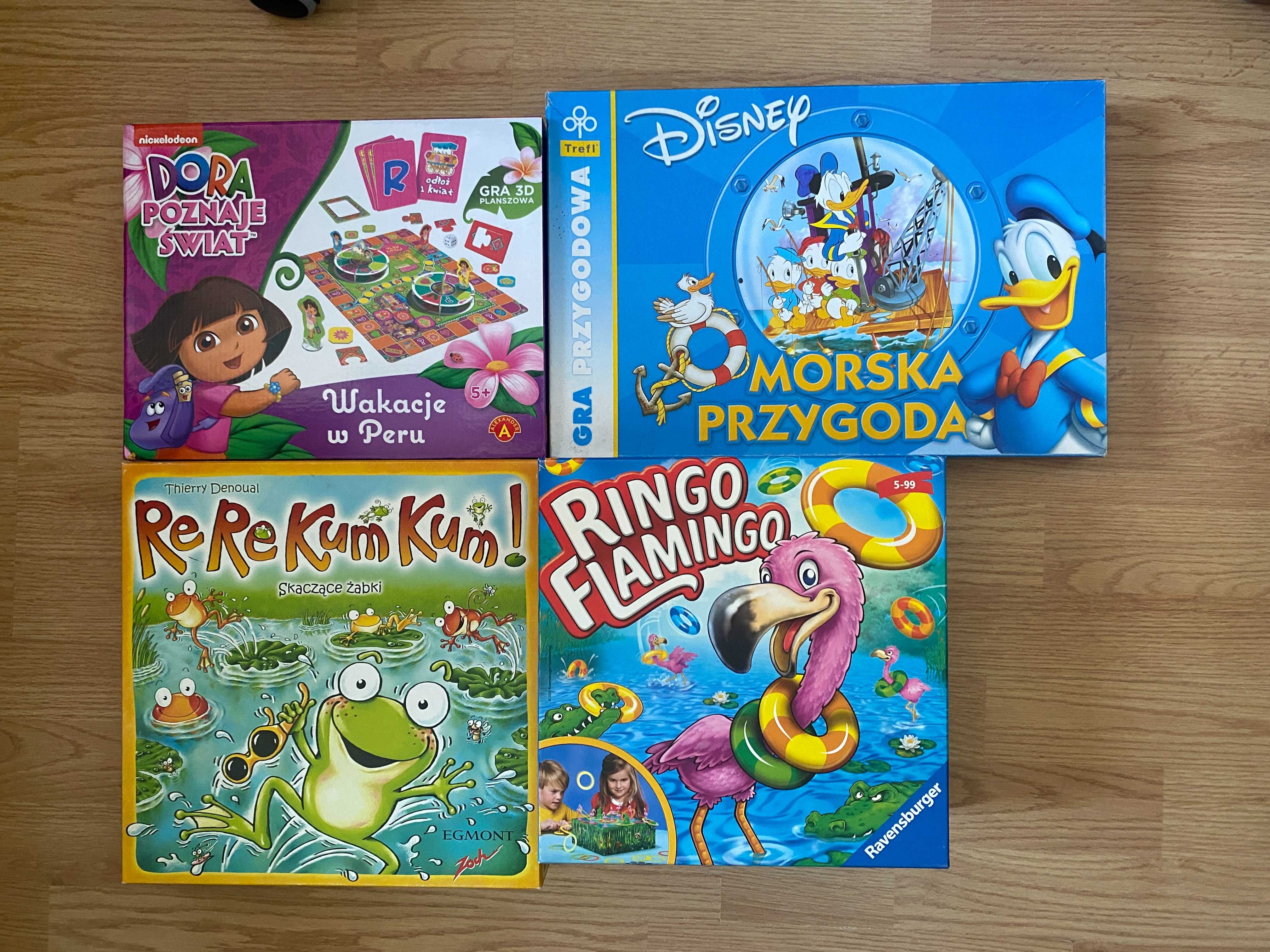 Dora, Skaczące żabki,Ringo Flamingo-planszówki