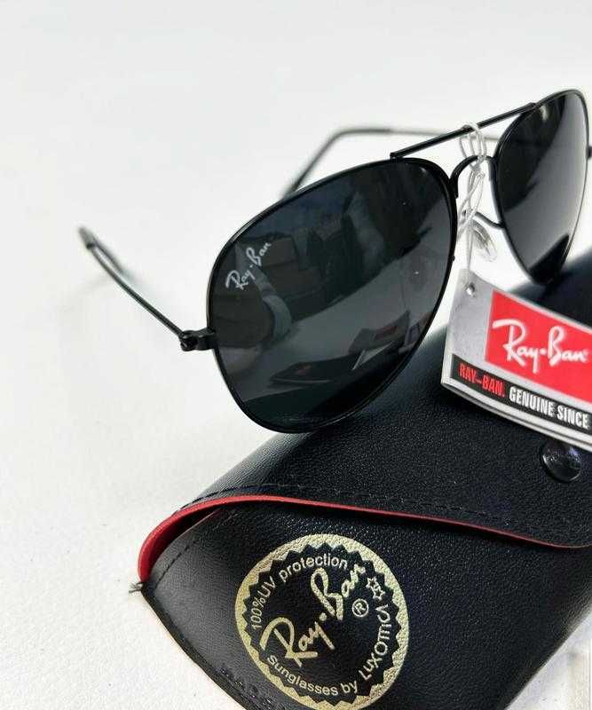 Новые солнцезащитные очки ray ban aviator авиатор оригинал черные
