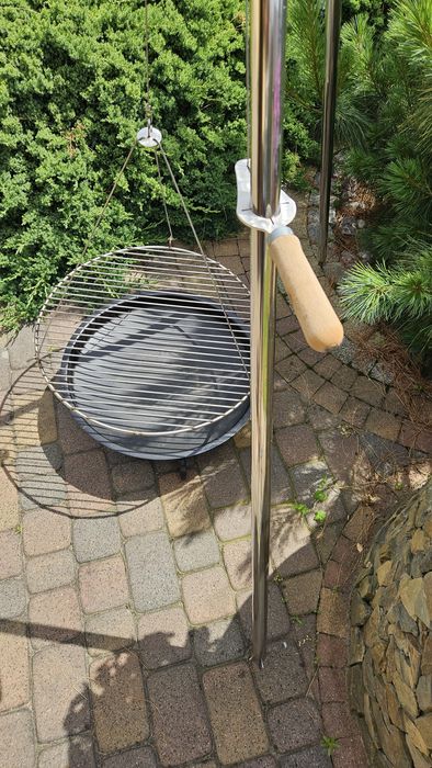Grill na trojnogu,ogrodowy,stal nierdzewna,nowy