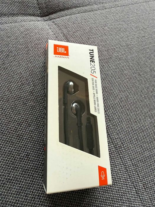 Słuchawki douszne JBL T205 czarny - nowe