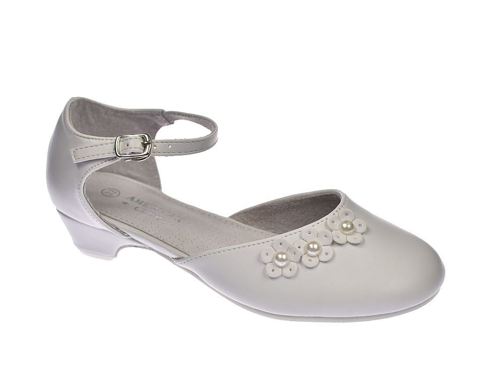 Buty komunijne białe balerinki dziewczęce 60/24 rozm. 33