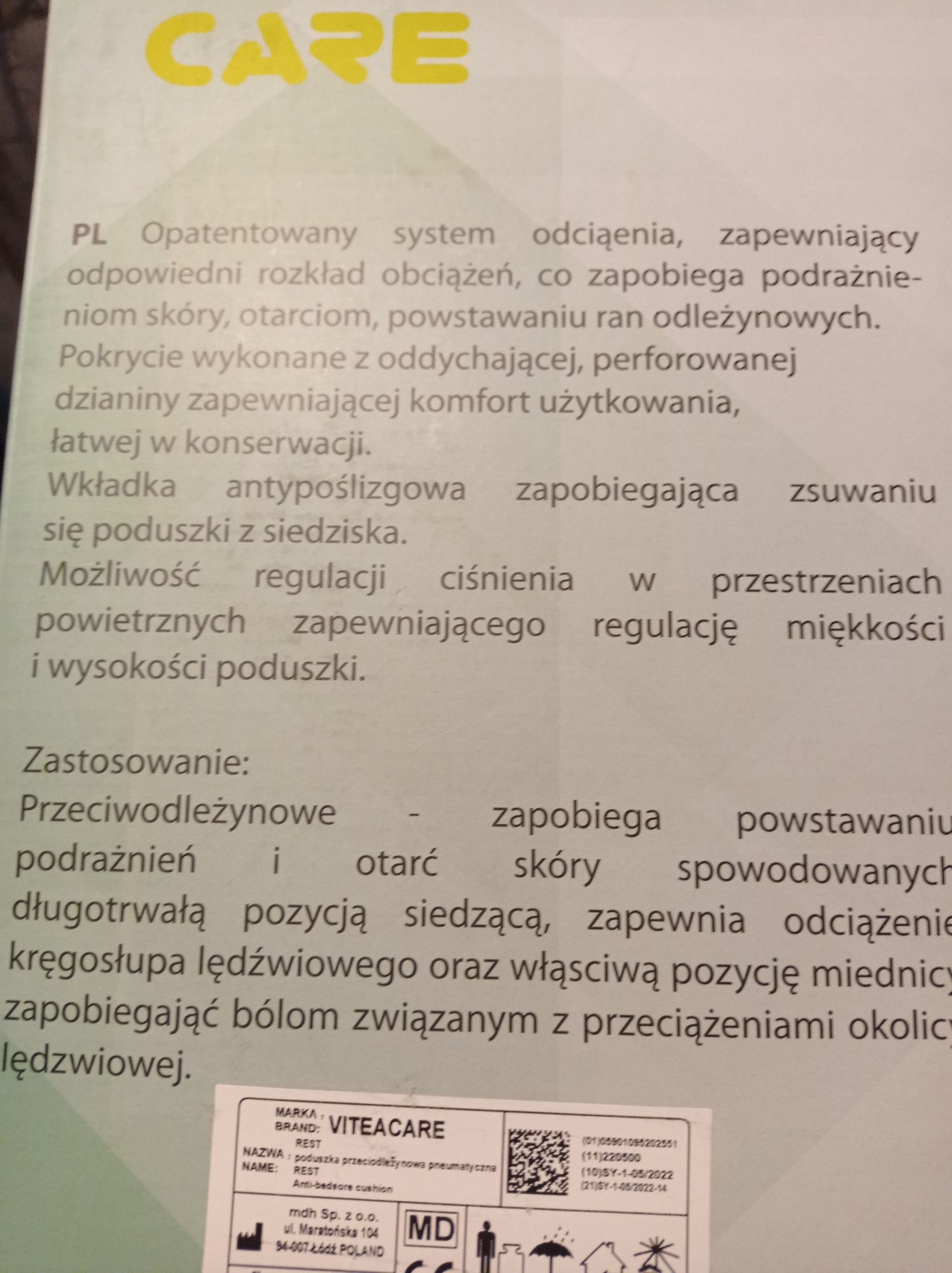 Poduszka przeciwodleżynowa REST