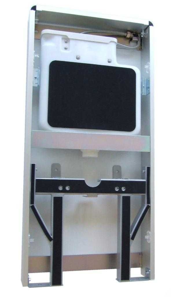 Bernstein naścienny sanitarny moduł WC z przeszklonym czarnym frontem