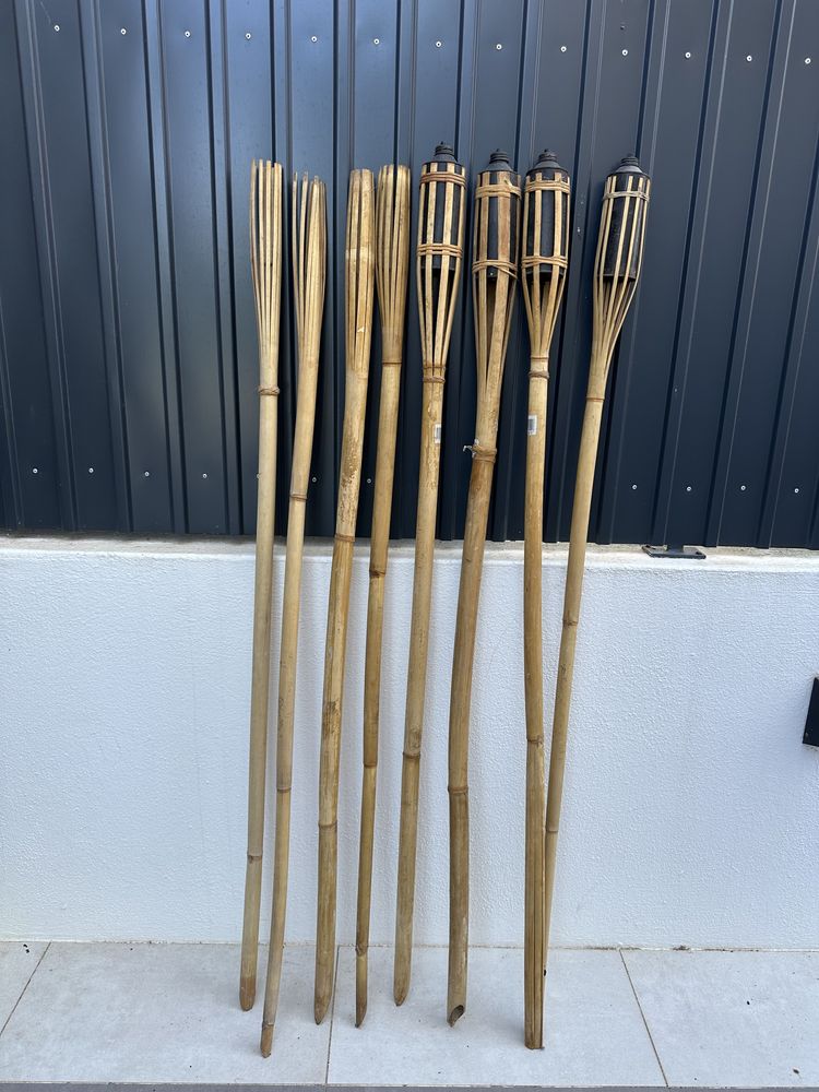 Pack 8 Tochas naturais em bambu
