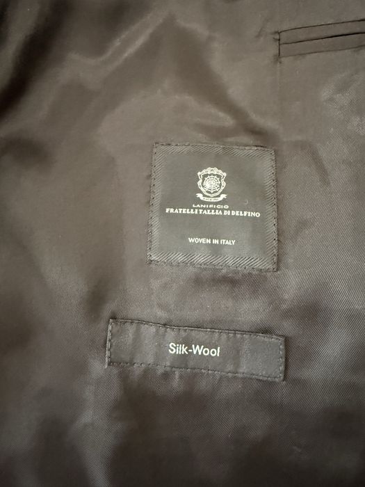 Смокинг Boss синий с черным атласным лацканом