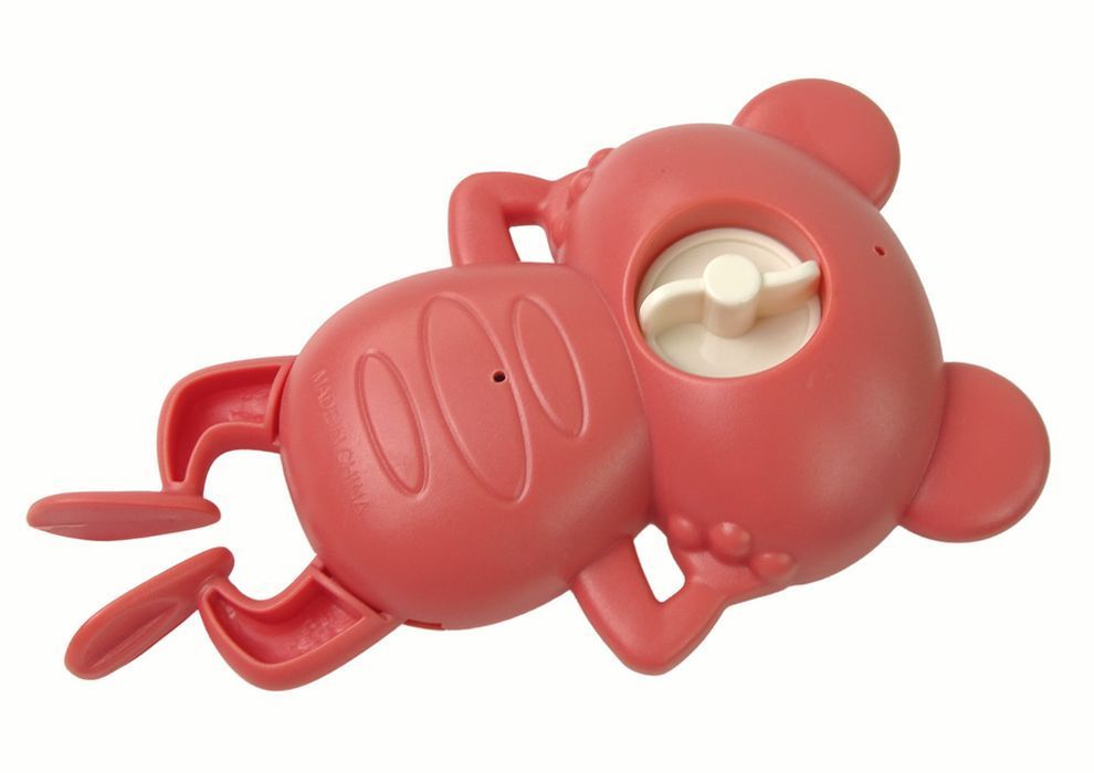 nakręcana pływająca żabka 12 cm różowa