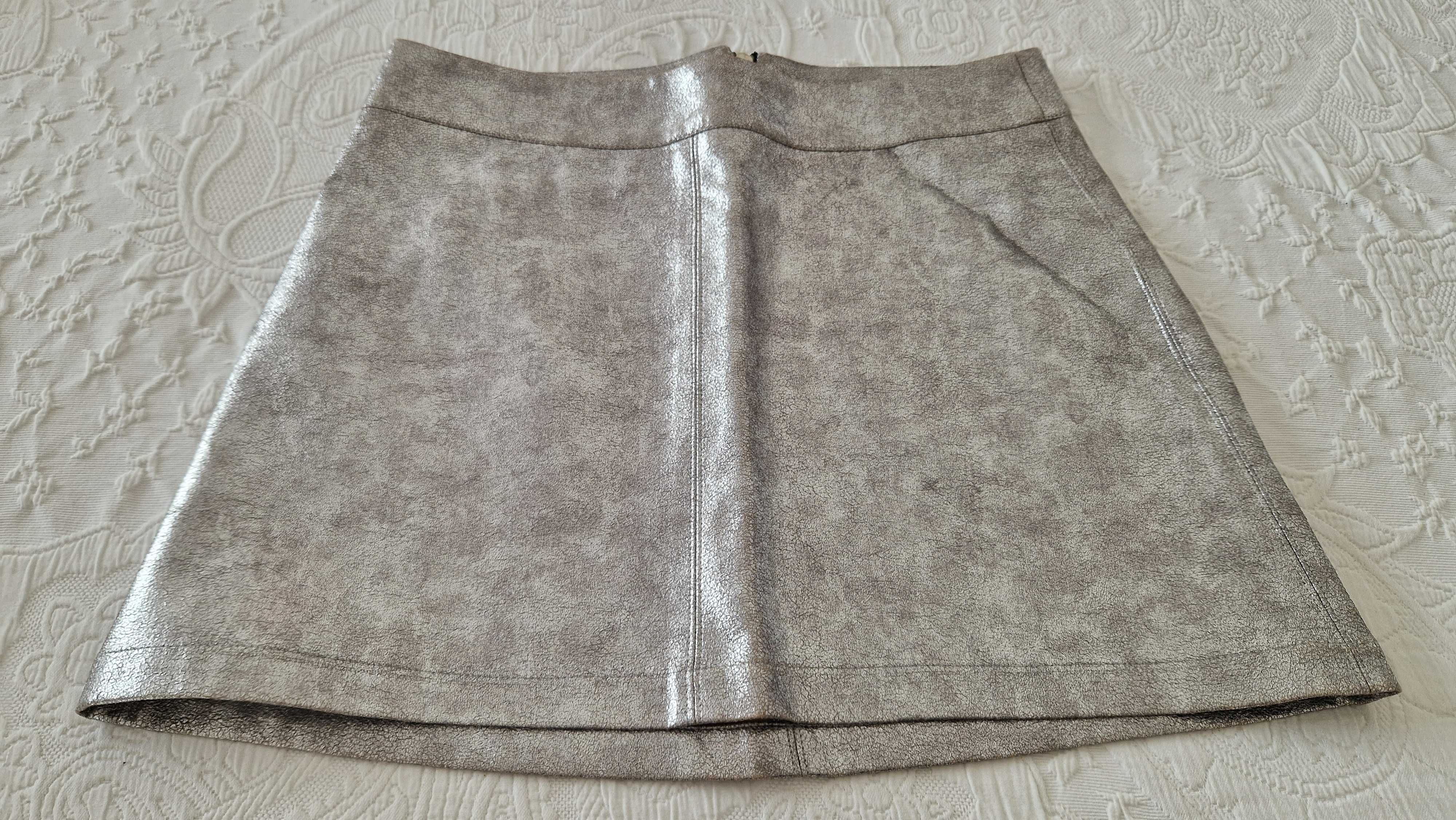 Saia prateada, Pull & Bear, tamanho M