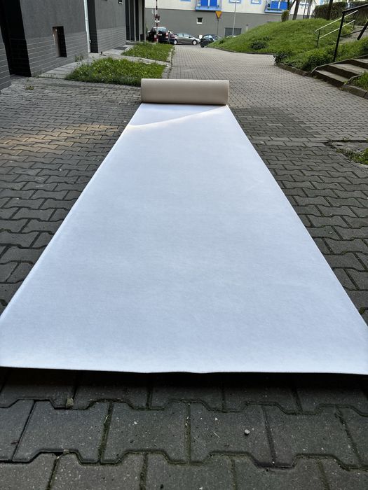 Biały dywan 25 m, dywan na ślub