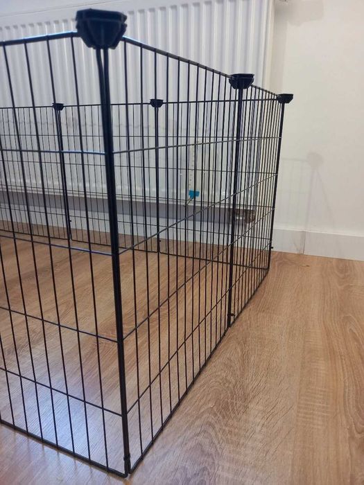 Klatka Kojec Dla Małych Zwierząt Zagroda 46x143x73 Cm Wybieg Siatka