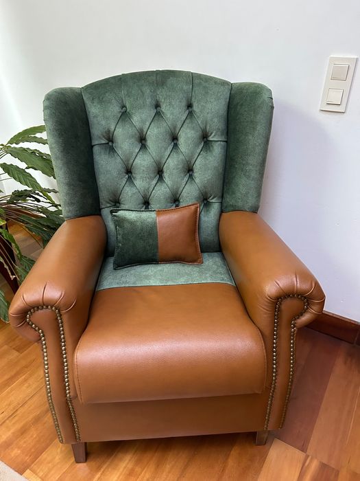 Poltrona veludo verde