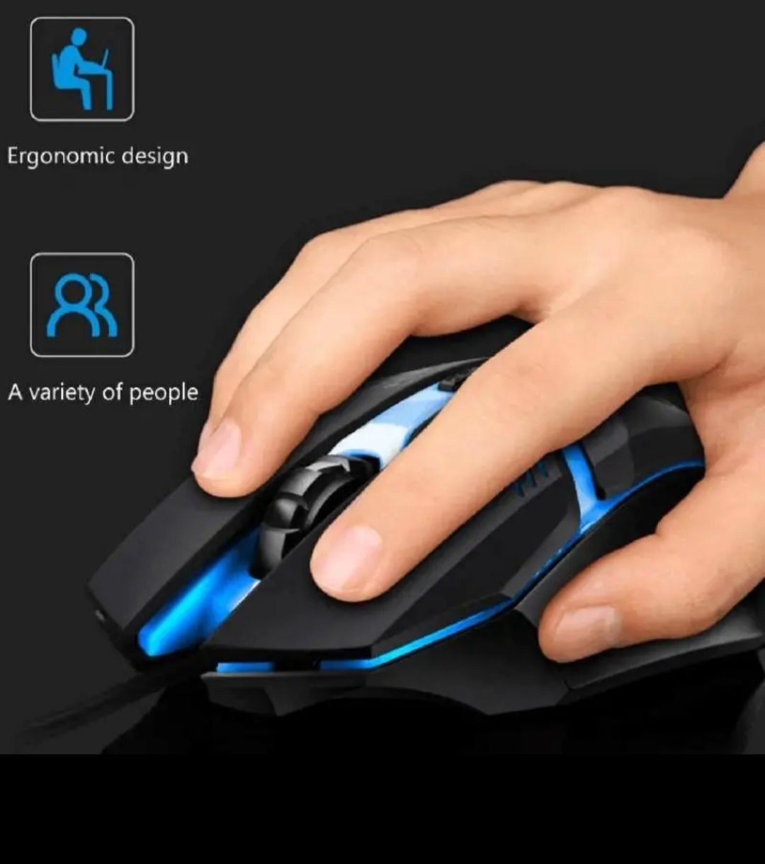 Миша ігрова USB, з підсвіткою А4Techer Optikal 3D Mouse