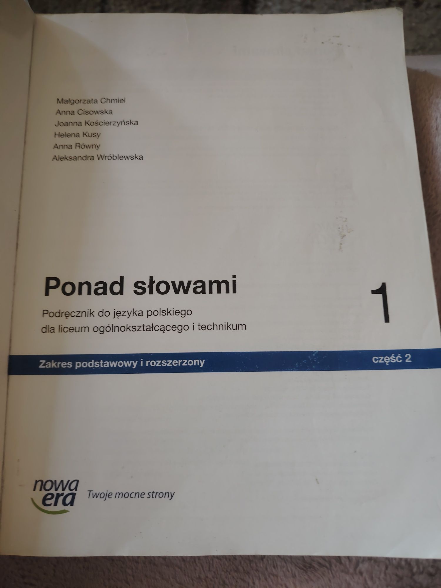 Podręcznik Ponad Słowami Kl 1 cz. 2