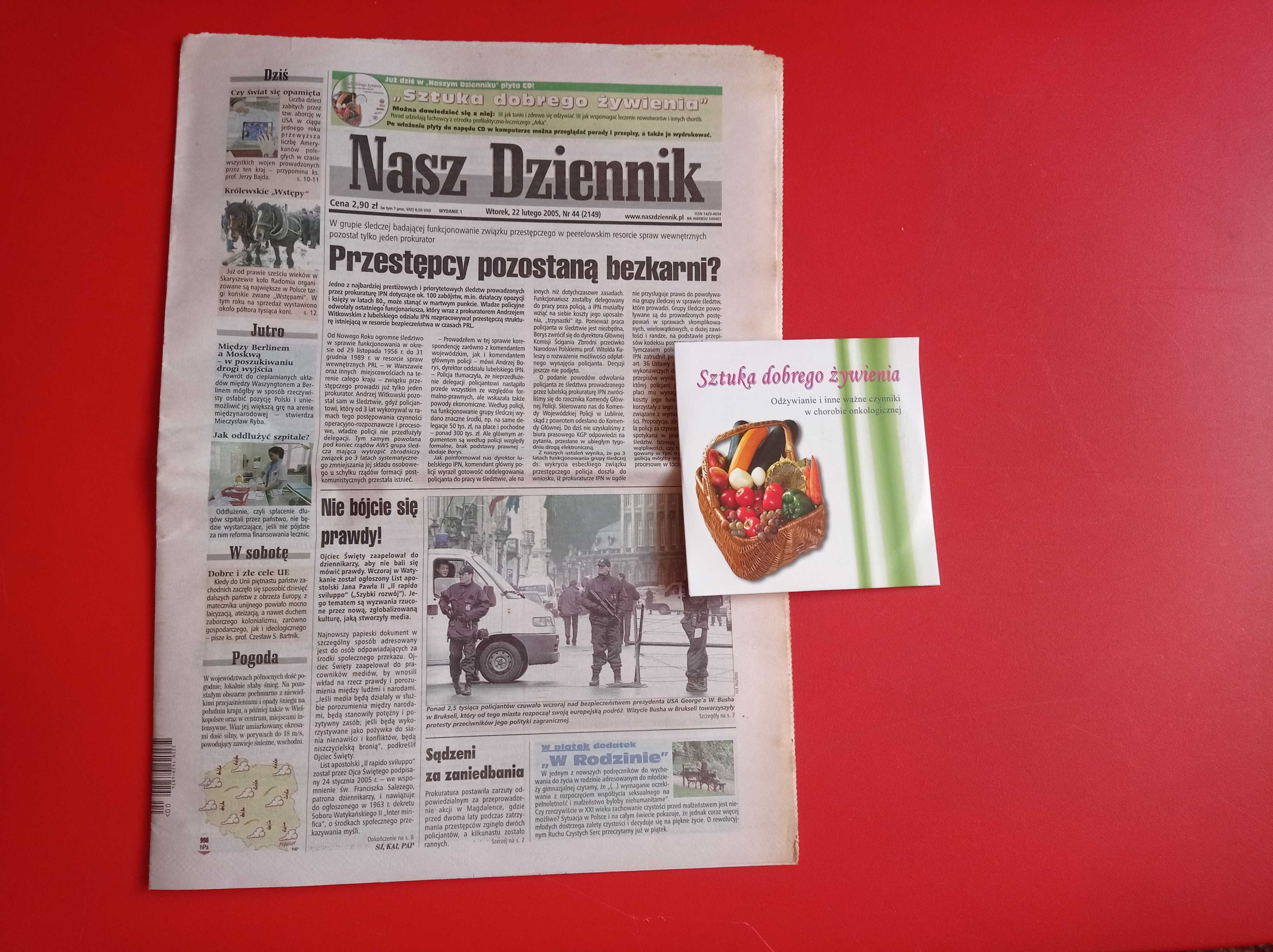 Nasz Dziennik, nr 44/2005, 22 lutego 2005 + CD