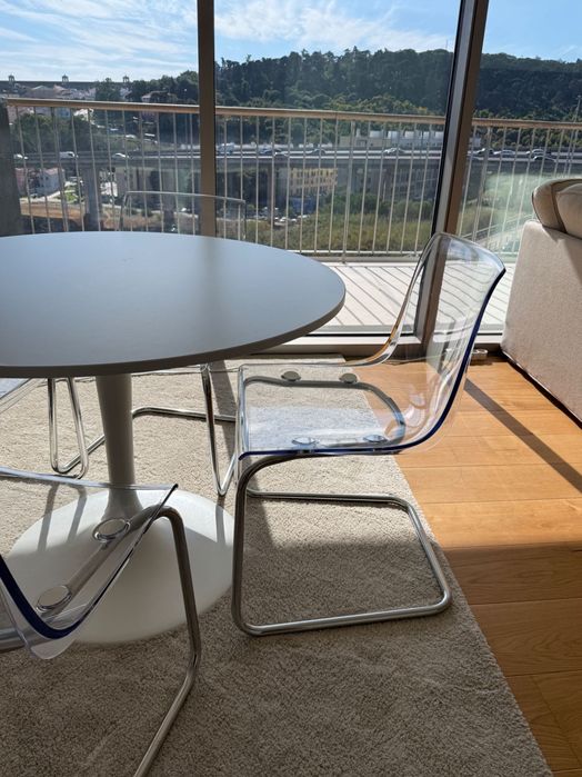 Dining table white for 4 persons