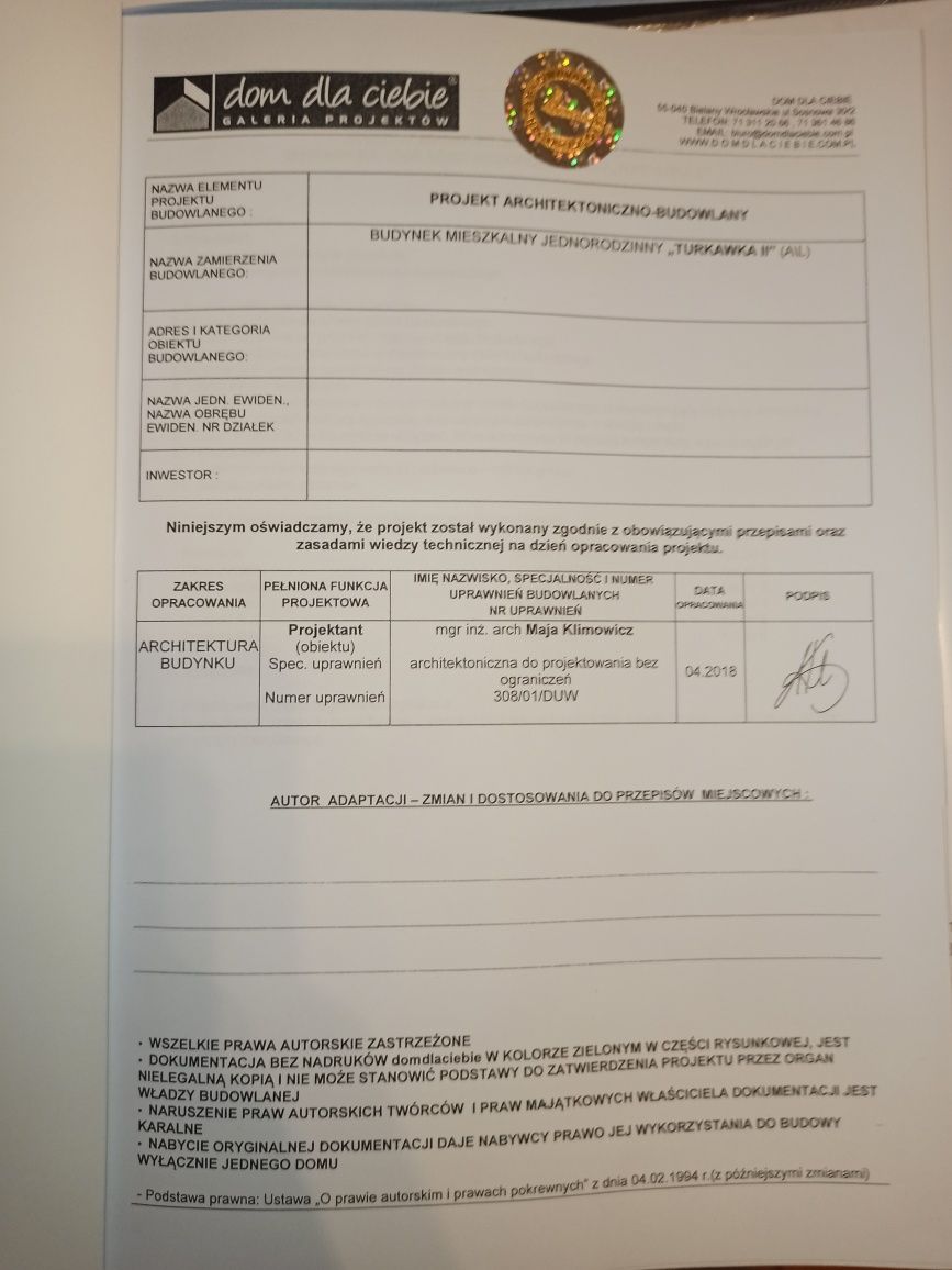 PROJEKT DOMU z poddaszem i garażem - Extradom "Turkawka II z garażem"