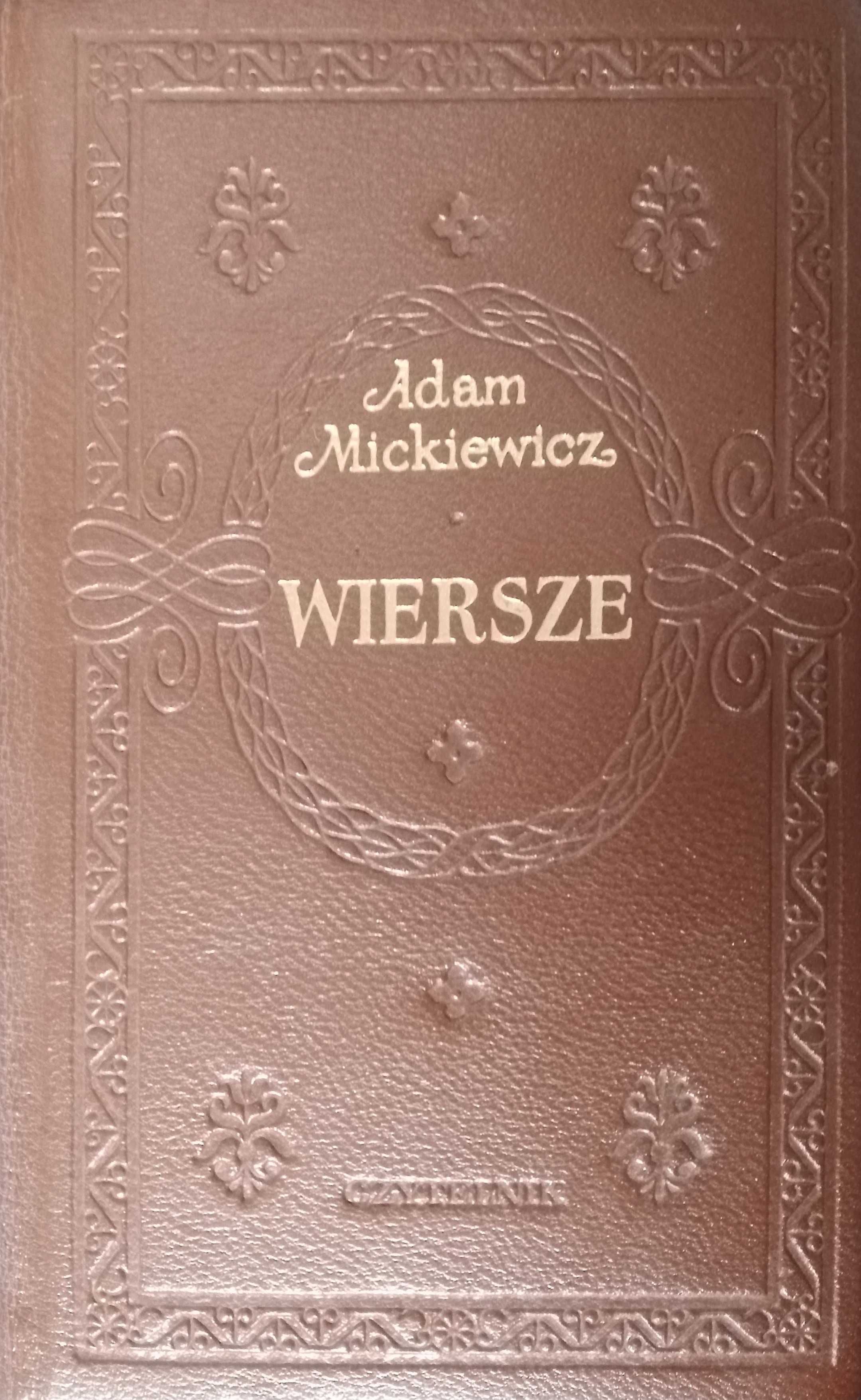 WIERSZE Adam Mickiewicz oprawa skóra 1976 Czytelnik miniatura