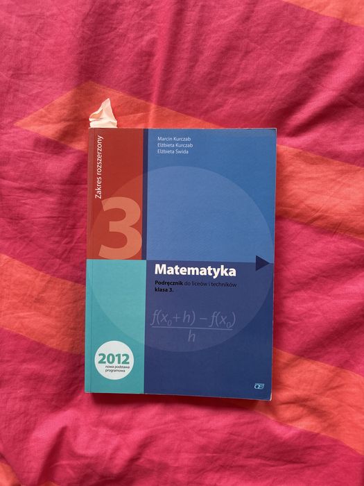 Matematyka podręcznik klasa 3 poziom rozszerzony