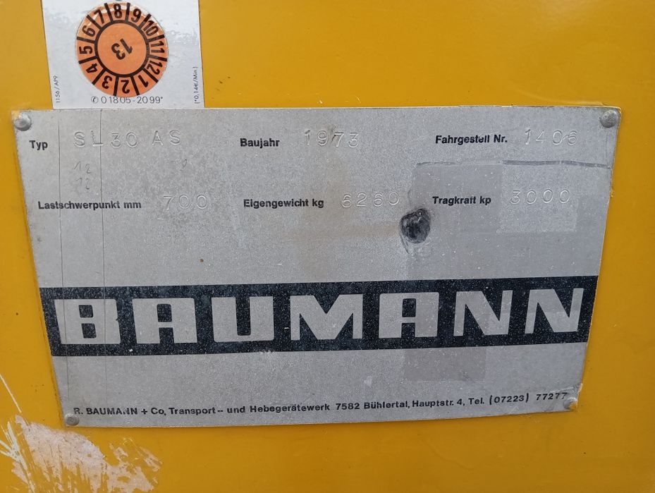 Wózek widłowy bocznego załadunku baumann sl30as wózek boczny boczniak