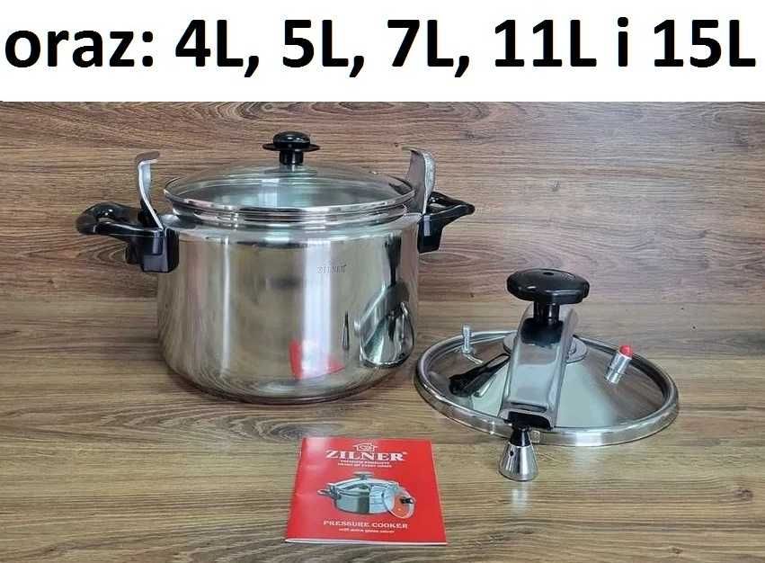 Duży ZAKRĘCANY Szybkowar 9L na kuchenkę Gazową,INDUKCYJNĄ...10 litrowy