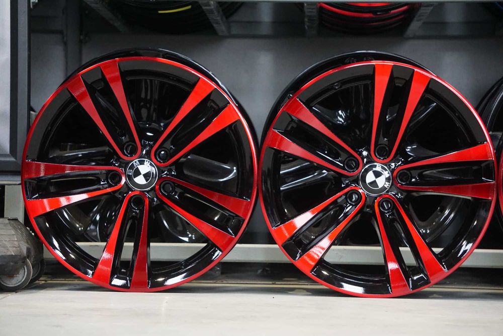 Alufelgi oryginał BMW 5x120 8Jx18 et34 cb72,6 czarne i red cnc