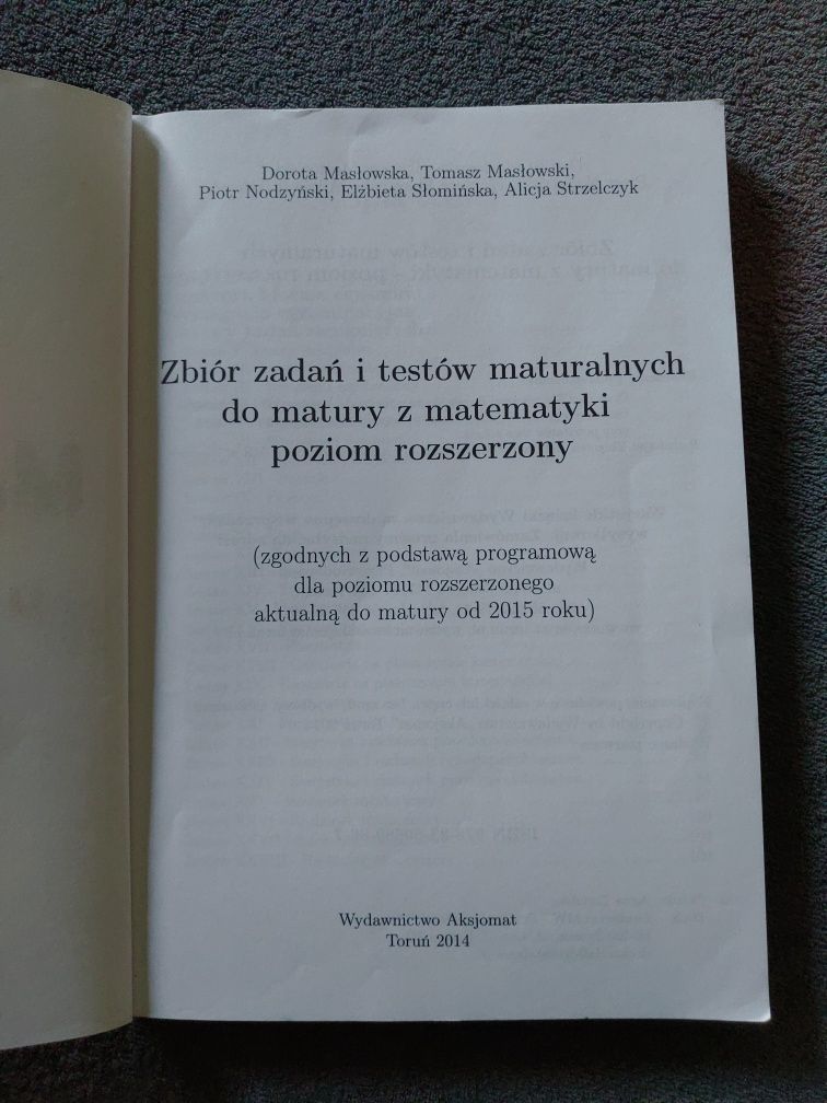 Testy maturalne z matematyki poziom rozszerzony