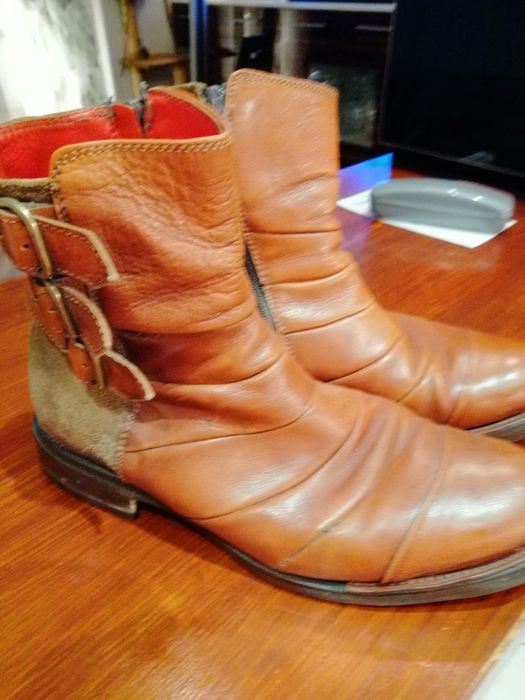 Męskie botki skórzane