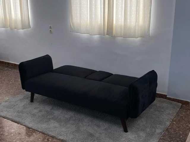 barato Sofá cama preto + entrega gratis - paga quando recebe