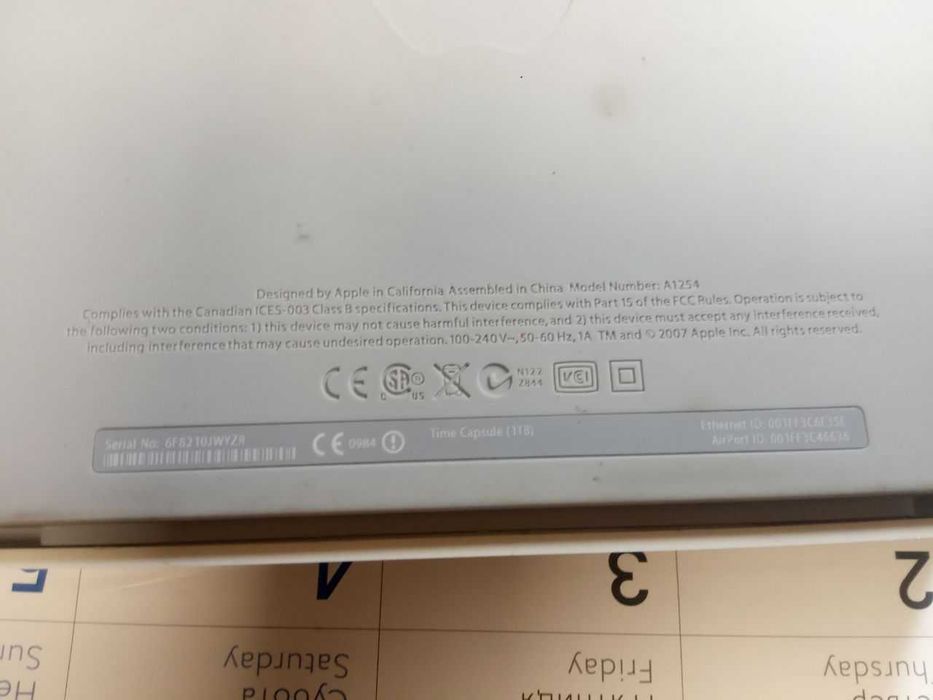 Nas apple airport time capsule  A1254 Wi-fi роутер