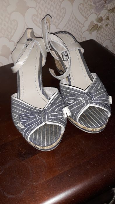 женская летняя обувь из джинсовой ткани размер 38