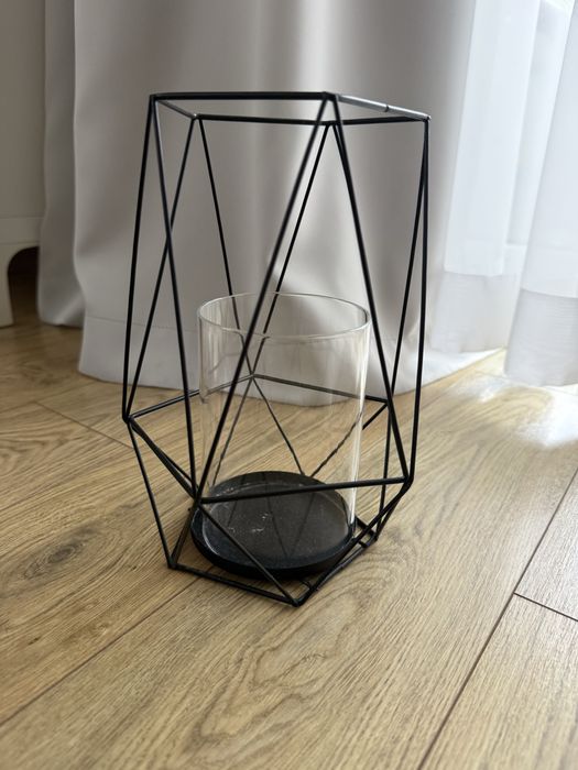 Świecznik industrialny Home&You Home and You loft industtialny czarny