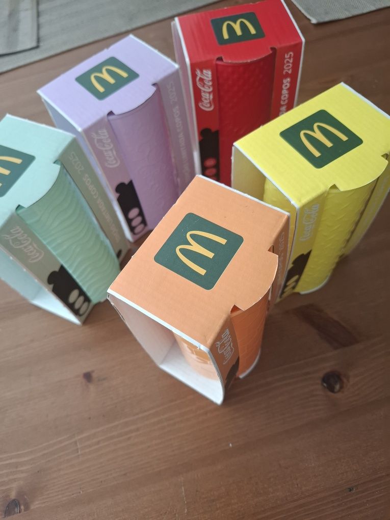 5 copos McDonalds Coca Cola Collection