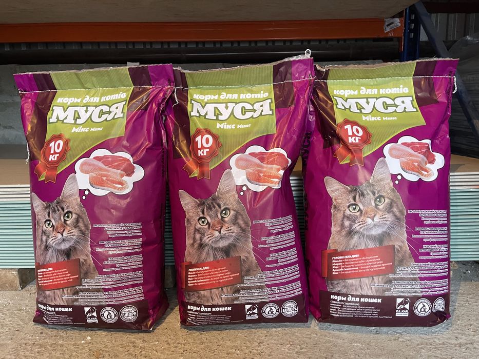 Корм для котів Муся, 10кг.  Корм для собак Рекс