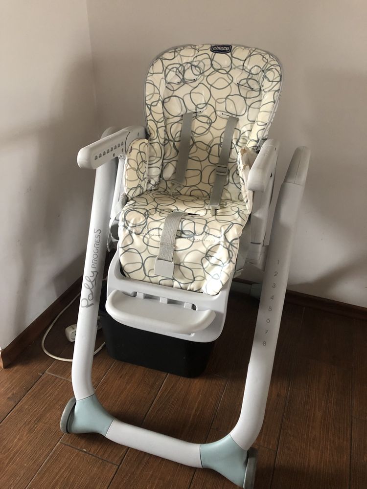 Chicco krzesełko do karmienia Polly Progres 5 w 1, wielofunkcyjne.