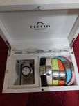 Relógio Eletta com pulseiras e caixa