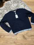 Tommy Hilfiger bluza granatowa logowana r S 176 jak sweter ciepła