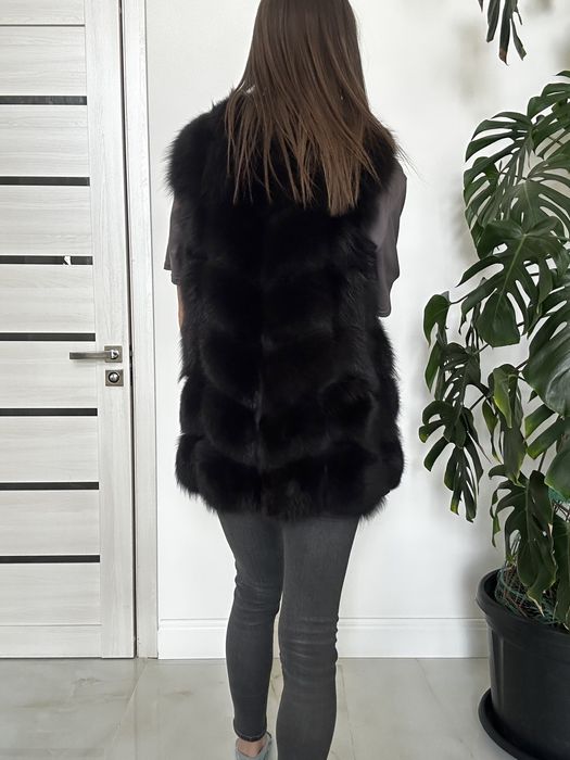 Жилетка натуральная из песца