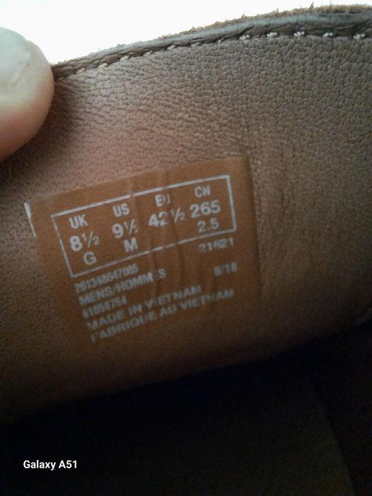 Мужские новые кожаные мокасины Clarks 42 p.