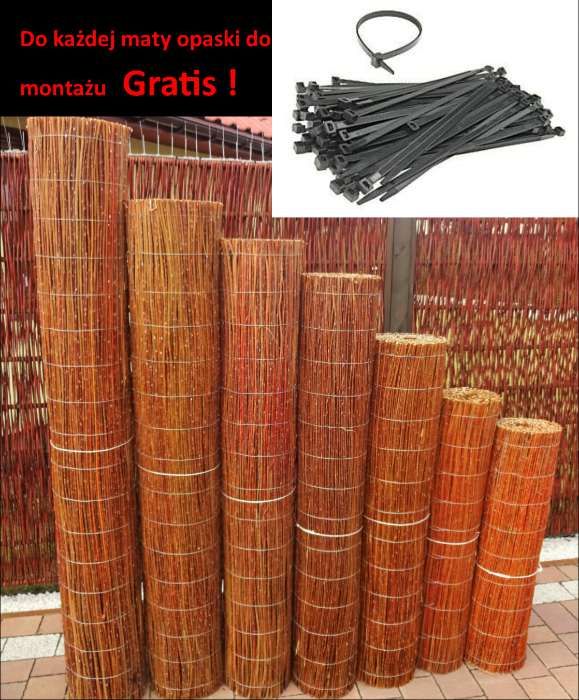 Mata wiklinowa , maty wiklinowe 1,4x5,0 + opaski gratis