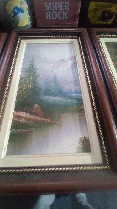 3 quadros pintados a mão